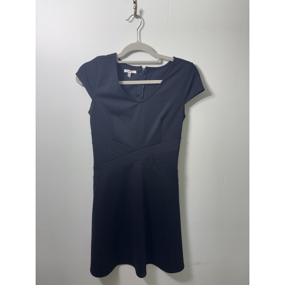 Maurices Women's XS Black Cap Sleeve Fit & Flare Bandage Mini Dress